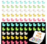 50 SZTUK MINI KACZEK Z ŻYWICY ŚWIECĄCE FIGURKI KACZKI