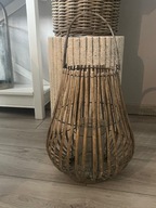 Rattanowy wiklinowy lampion latarnia z rączką Home&You
