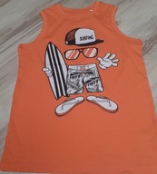 C&A POMARAŃCZOWA BLUZKA BEZ RĘKAWÓW 146/152