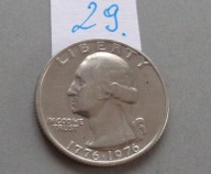 1/4 DOLARA - QUARTER DOLLAR z 1976 roku " 200 LAT AMERYKI 1776 - 1976 "