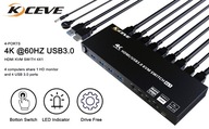 KCEVE KVM303DH przełącznik HDMI KVM 8k@60Hz, 4K@144 Hz 5L 4 monitory
