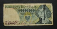 Polska - banknot - 1000 Złotych 1982 rok - Seria DY