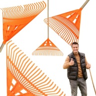 GRABIE DO LIŚCI TRAWY TRAWNIKA WACHLARZOWE DREWNIANY TRZON LEKKIE 24 ZĘBY