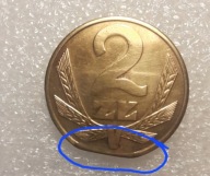 2 zł złote 1987, ładne, destrukt,