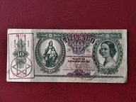 10 Pengo Węgry 1936 r. Stan 3 Seria B Pieczątka Żydowska