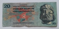 Czechy 20 koron 1970