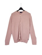 Damski Sweter Kardigan Splot Warkocze Różowy Key West |R. XL