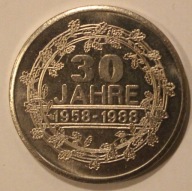 30 JAHRE 1958 - 1988 ZIVIL VERTEIDIGUNG - NIEMCY - MEDAL, NIEMCY
