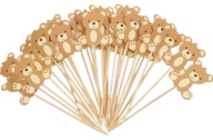 Toppery na babeczki Miś 50 szt. dekoracje urodzinowe teddy bear