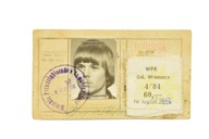 WPK GDAŃSK GDYNIA BILET MIESIĘCZNY ULGOWY 1984 r. ZOBACZ TANIO!