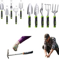 ZESTAW NARZĘDZI OGRODOWYCH 5 ELEMENTÓW ŁOPATKA GRABKI PAZURKI DO OGRODU