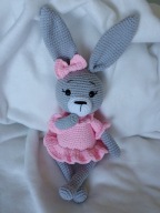 zajac maskotka - handmade szydelko