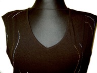 DUŻA bluzka koszulka BEZ RĘKAWÓW BAWEŁNA r. L