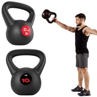 KETTLEBELL WINYLOWY 10KG KULA ODWAŻNIK CIĘŻAR BITUMICZNY DO ĆWICZEŃ MOCNY