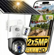 PODWÓJNA KAMERA SOLARNA 2W1 4G 2X5MP ZEWNĘTRZNA OBROTOWA BEZPRZEWODOWA