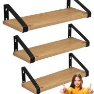 Półka płyta laminowana LoftInspired 40 x 12 cm dąb craft