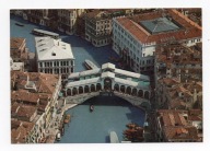 Pocztówka Włochy Wenecja Most Rialto