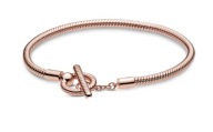 Bransoletka wężykowa Pandory z zapięciem T rose