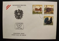 !!! KOPERTA LIST FDC AUSTRIA PTAKI - PIĘKNE - STAN IDEALNY !!!