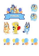 Opłatek na tort WYDRUK CUKROWY BLUEY A4