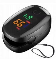 PULSOKSYMETR PULSOMETR NAPALCOWY TĘTNO PULS SATURACJA OLED CZARNY