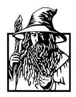 Gandalf Lord of the Rings Dekoracja Ścienna Panel Wall Art