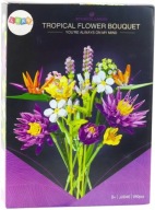 KLOCKI KONSTRUKCYJNE BUKIET KWIATÓW TROPIKALNYCH ZESTAW KREATYWNY 890EL