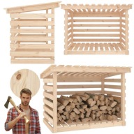 WIATA DREWNIANA OGRODOWA NA DREWNO KOMINKOWE JEDNOSPADOWA DREWUTNIA 108X79