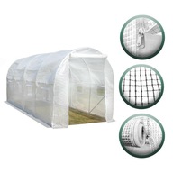 Tunel ogrodowy szklarnia ze stelażem 400 x 250 x 200 cm 19mm biały