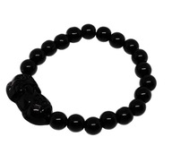 Bransoletka ze szklanych koralików, ze smokiem