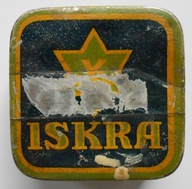 BLASZANE PUDEŁKO FABRYKA FARB I PRZYBORÓW MALARSKICH ISKRA I KARMAŃSKI