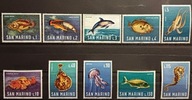 SAN MARINO Mi 869 - 878 ** - czysty - FAUNA - RYBY