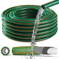 WĄŻ OGRODOWY GUMOWY 3/4" 50m ZBROJONY 4 WARSTWOWY WĄŻ DO WODY MOCNY DŁUGI