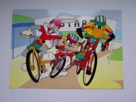 Bajki, animacje - Królik Bugs, Kaczor Daffy, diabeł tasmański - pocztówka