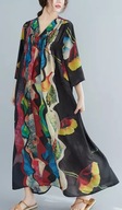 BOHO SUKIENKA MAXI jak MALOWANY JEDWAB plus size