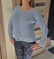 Sweter S Reserved Zgaszony Błękit
