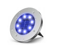 LAMPA SOLARNA OGRODOWA GRUNTOWA LAMPKA NAJAZDOWA RGB DYSK WBIJANA LED X 1