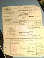 Łódź 3 rachunki 1938-1939