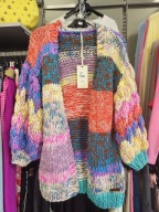 Sweter kardigan kolorowy, M/L Lamiar Italy Unikat !!!