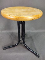 Zabytkowy regulowany obrotowy stołek / taboret