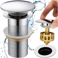 Korek umywalkowy automatyczny klik-klak G1 1/4 chrom