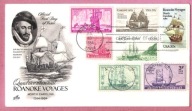 USA 1984, FDC 7zn. dawny transport morski, żegluga, statki, żaglowce,
