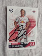 Karta topps mach attax autograf RB Leipzig Champions League Baumgartner