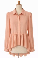 Miss Selfridge Lekka Asymetryczna Koszula / Bluzka Prześwitująca – 36 / S