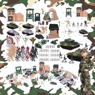 ZESTAW FIGURKI ŻOLNIERZYKI BAZA MEGA ARMIA DUŻE WOJSKO 300 SZTUK CZOLGI XXL