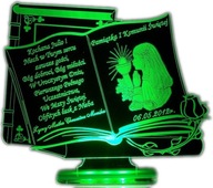 I KOMUNIA ŚWIĘTA PODŚWIETLANA STATUETKA Z FOTO LED