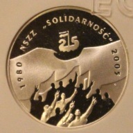 10 ZŁ ZŁOTYCH 2005 25 SOLIDARNOŚCI - 1980 NSZZ "SOLIDARNOŚĆ" 2005 GCN PR70
