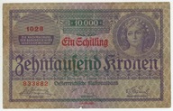 Austro-Węgry, 10000 Koron, 1924 rok. Stan 3