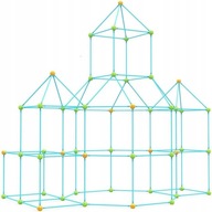 SŁOMKI KONSTRUKCYJNE DO BUDOWY DOMKU BAZY DLA DZIECI DŁUGIE KSZTAŁTKI 132EL