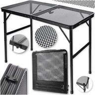 STÓŁ STOLIK CATERINGOWY TURYSTYCZNY składny REGULOWANY ALUMINIOWY 80x40 cm